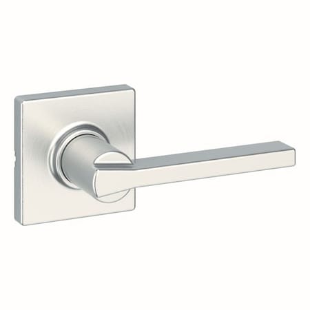 Kwikset Casey Lever with Square Rose Passage Door Lock with 6AL Latch and RCS Strike Satin Nickel Finish 200CSLSQT-15